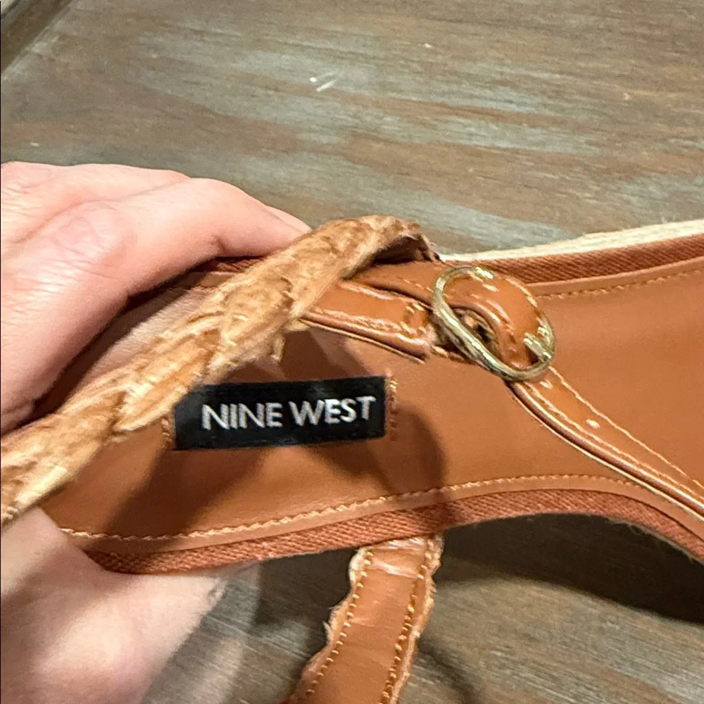 Nine West Espadrille Platform Sandals Size‎ 12 Tan Boho Summer Wedge New NWOB